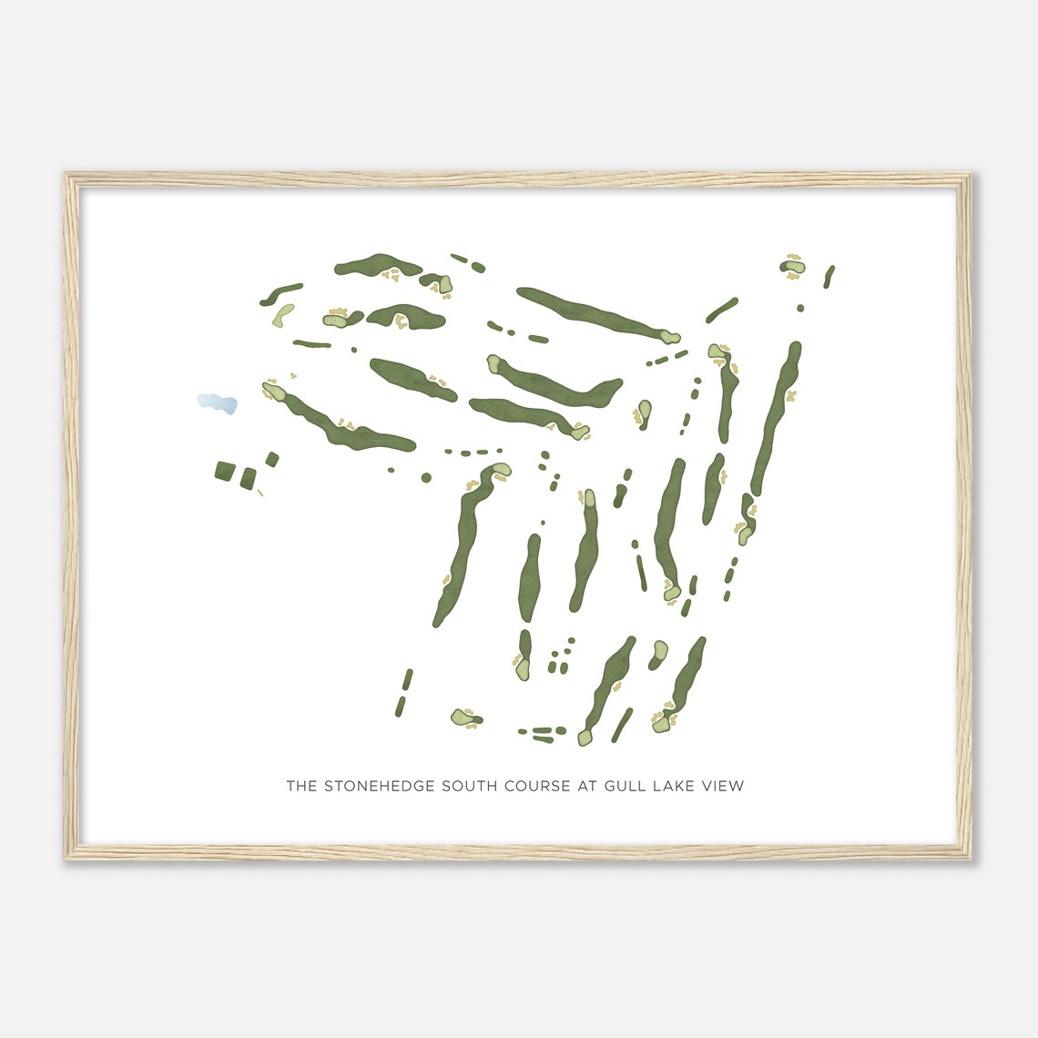 The Stonehedge South Course at Gull Lake View Modern Map Poster