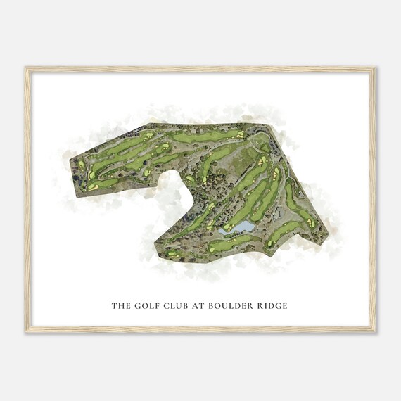 The Golf Club At Boulder Ridge California Classic Watercolor Map Golfer Gift Golf Wall Art Golf Poster Print Course Layout