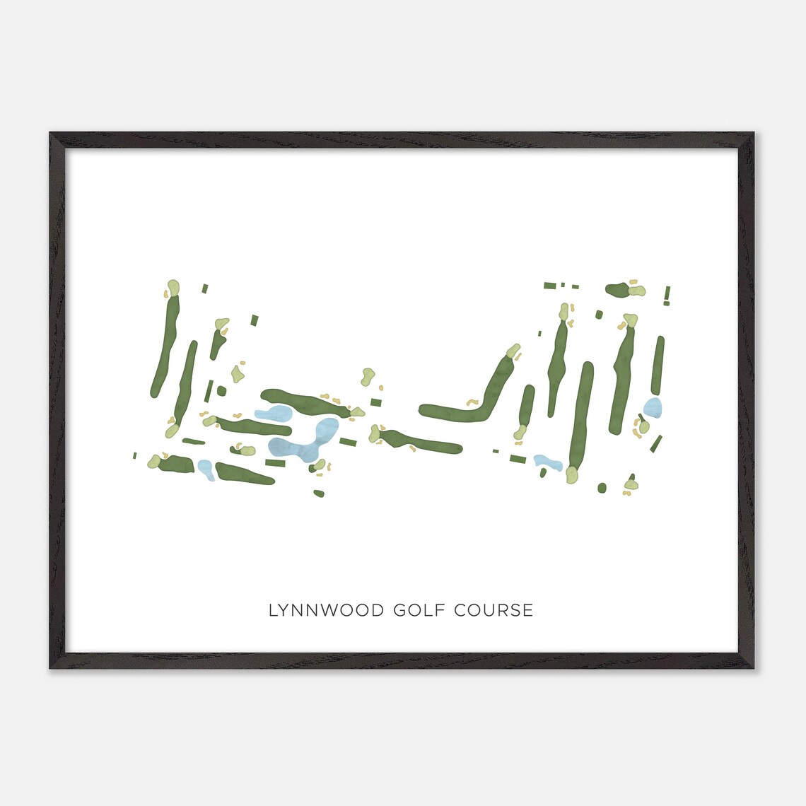Lynnwood Golf Course Washington Modern Watercolor Map Poster - Image 5