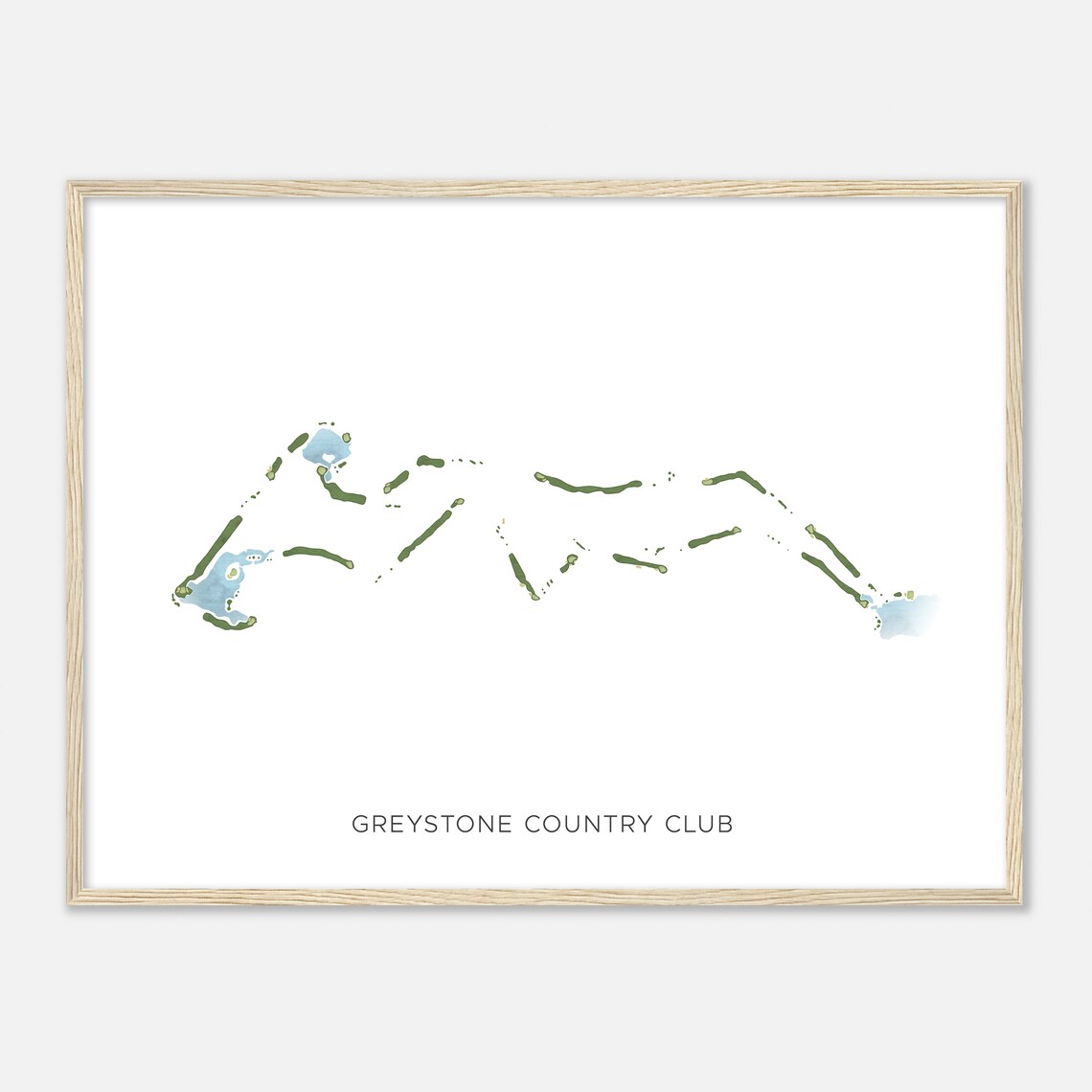 Greystone Country Club Arkansas Modern Watercolor Map Poster