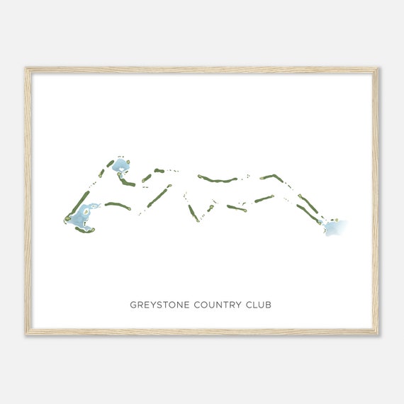 Greystone Country Club Arkansas Modern Watercolor Map Golfer Gift Golf Wall Art Golf Poster Print Course Layout