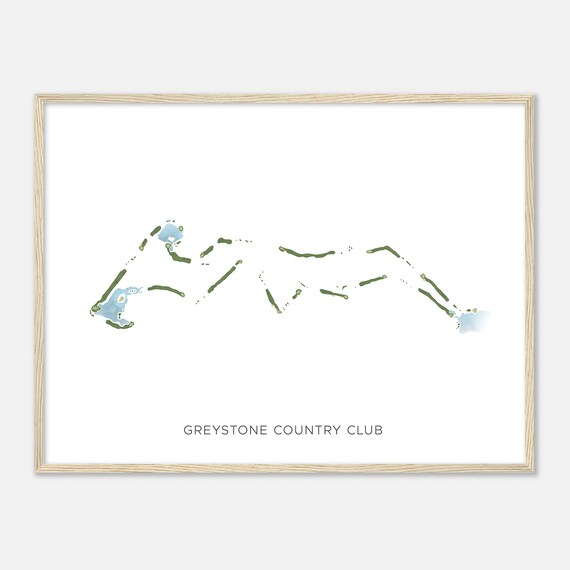 Greystone Country Club Arkansas Modern Watercolor Map Poster