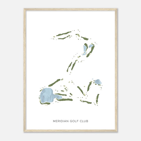 Meridian Golf Club Colorado Modern Watercolor Map Golfer Gift Golf Wall Art Golf Poster Print Course Layout