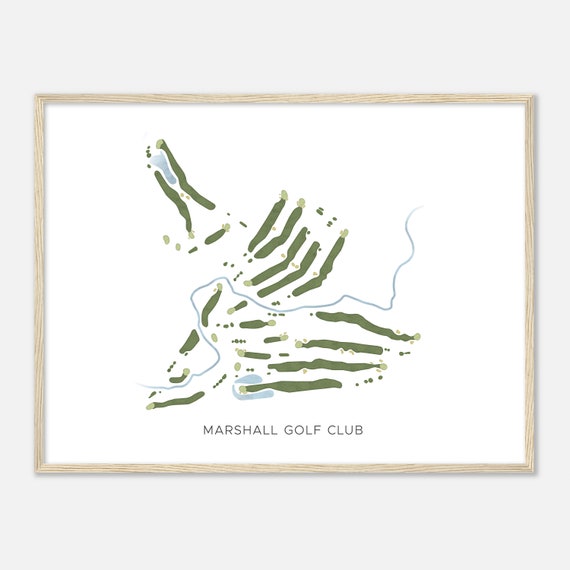 Marshall Golf Club Minnesota Modern Watercolor Map Golfer Gift Golf Wall Art Golf Poster Print Course Layout