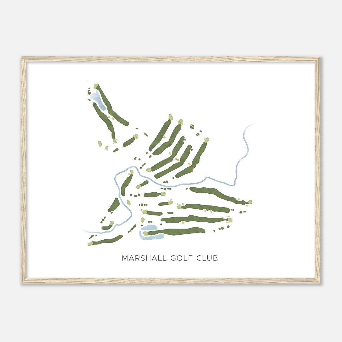 Marshall Golf Club Minnesota Modern Watercolor Map Golfer Gift Golf Wall Art Golf Poster Print Course Layout