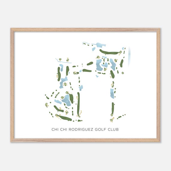 Chi Chi Rodriguez Golf Club In Clearwater Florida Modern Watercolor Map Golfer Gift Golf Wall Art Golf Poster Print Course Layout