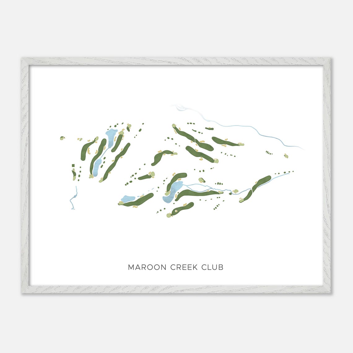 Maroon Creek Club Golf Course Modern Minimalist Map Art Poster - Image 4