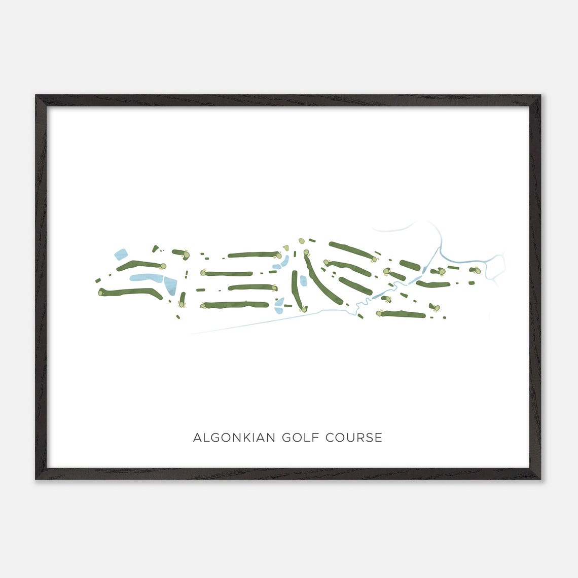 Algonkian Golf Course Virginia Modern Minimalist Map Art Poster - Image 4