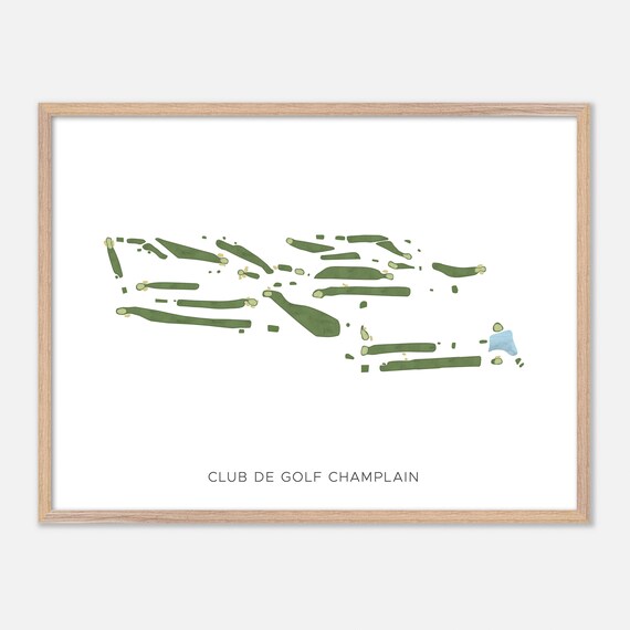 Club de Golf Champlain Canada Minimalist Watercolor Golf Map Poster