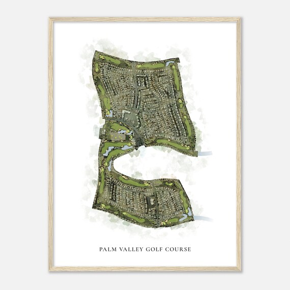 Palm Valley Golf Course Nevada Classic Watercolor Map Golfer Gift Golf Wall Art Golf Poster Print Course Layout