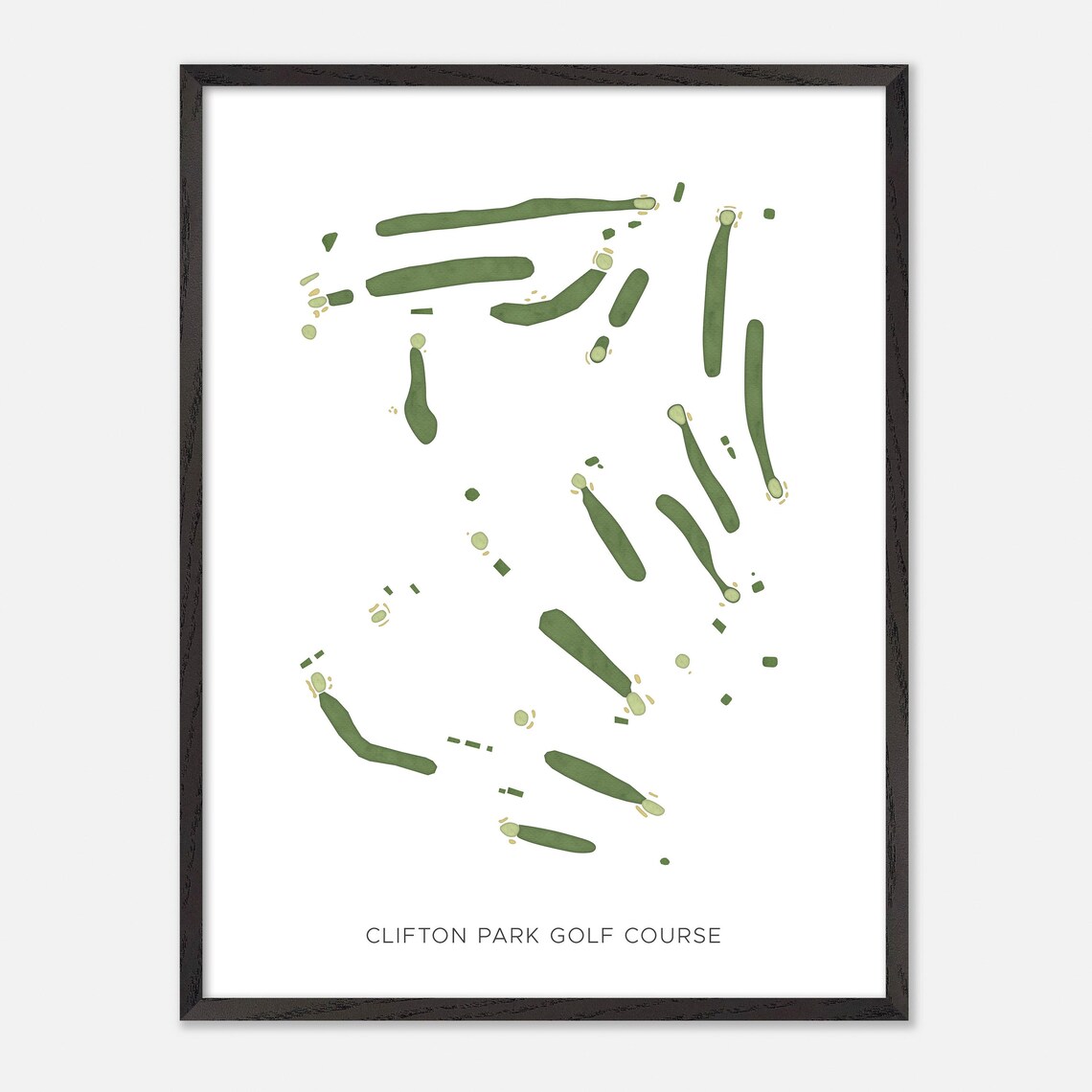 Clifton Park Golf Course Modern Minimalist Map Style Art Poster - Image 3