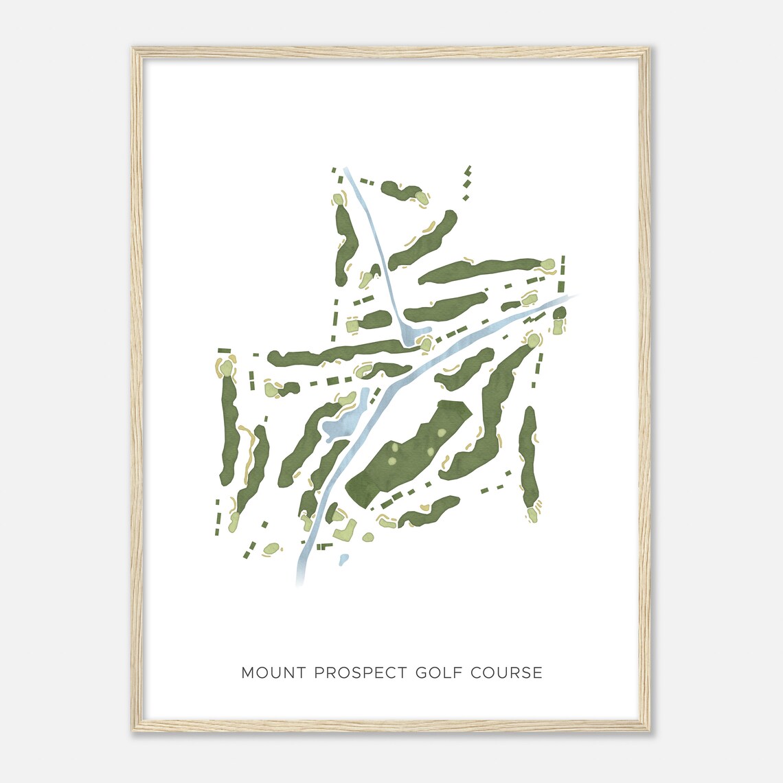 Mount Prospect Golf Course Illinois Modern Watercolor Map Golfer Gift Golf Wall Art Golf Poster Print Course Layout - Image 2