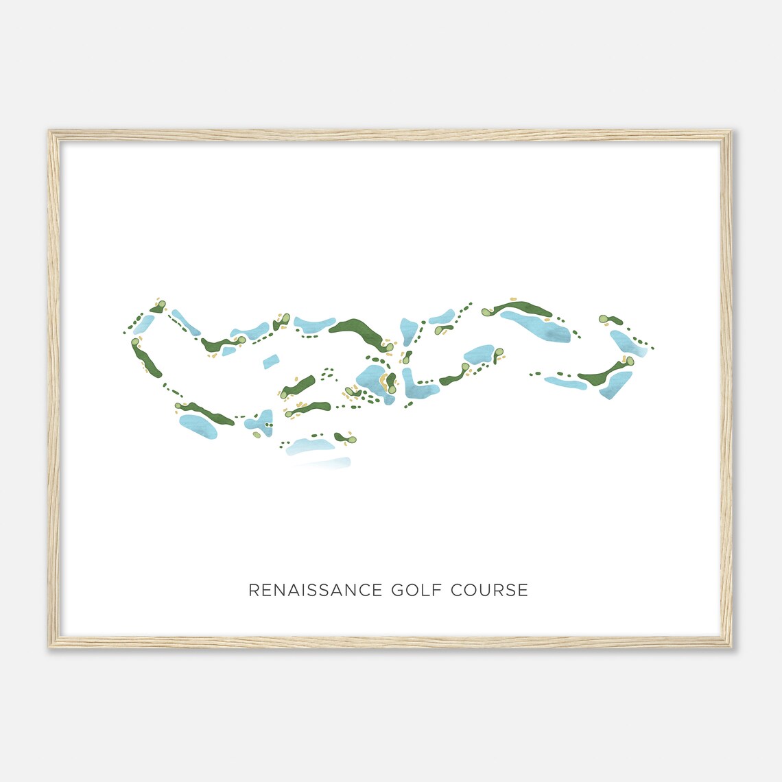 Renaissance Golf Course New Jersey Modern Watercolor Map Golfer Gift Golf Wall Art Golf Poster Print Course Layout - Image 2