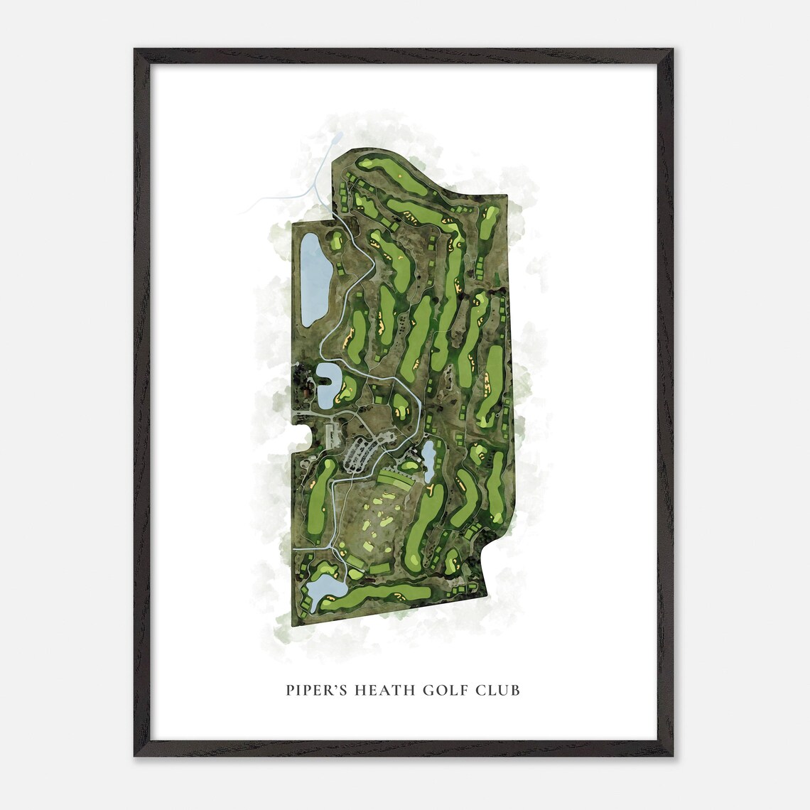 Piper's Heath Golf Club Milton Canada Classic Watercolor Poster - Image 2