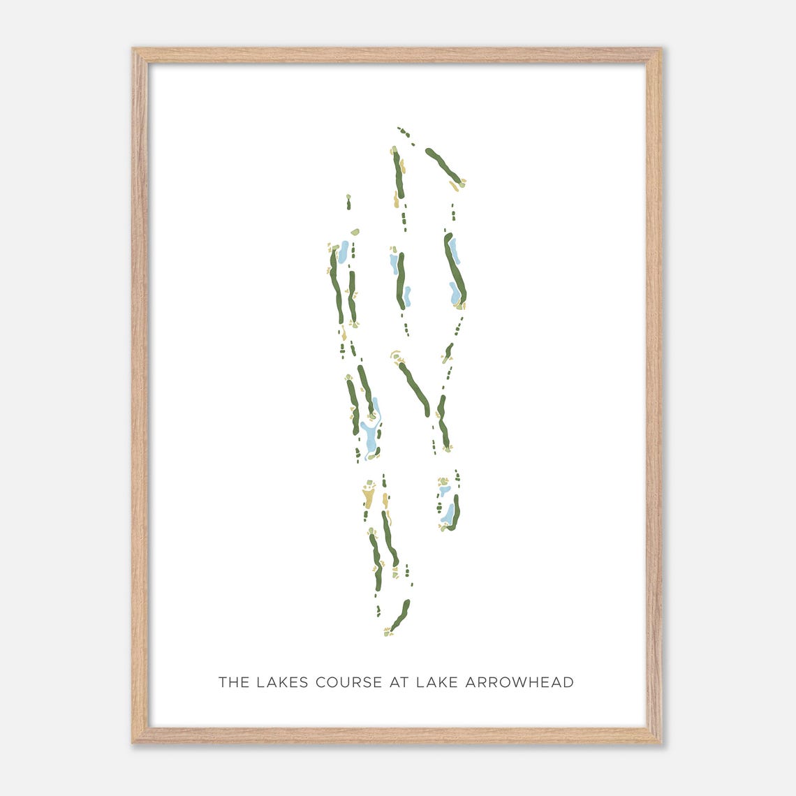 The Lakes Course at Lake Arrowhead Nekoosa Wisconsin Modern Map Poster - Image 6