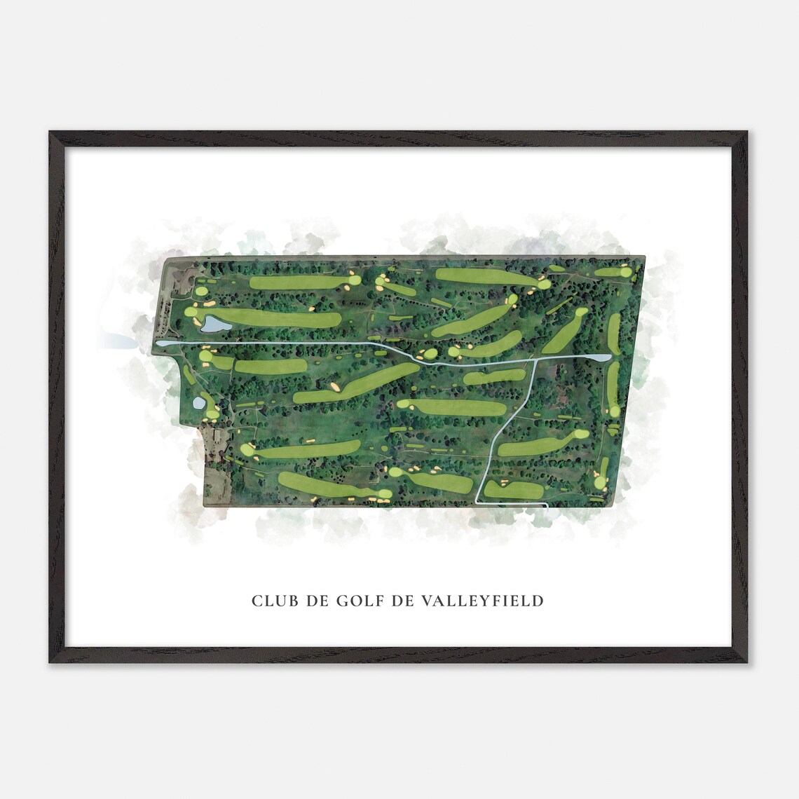 Club de Golf de Valleyfield Canada Classic Watercolor Map Poster - Image 4