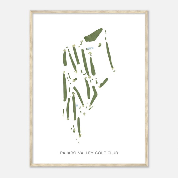 Pajaro Valley Golf Club California Modern Watercolor Map Golfer Gift Golf Wall Art Golf Poster Print Course Layout