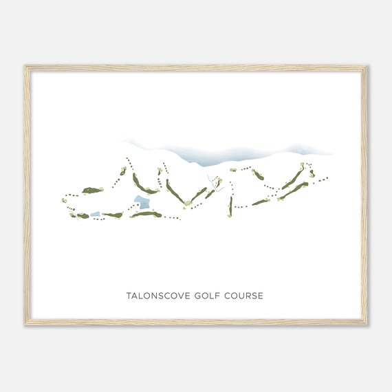 Talonscove Golf Course Utah Modern Watercolor Map Golfer Gift Golf Wall Art Golf Poster Print Course Layout