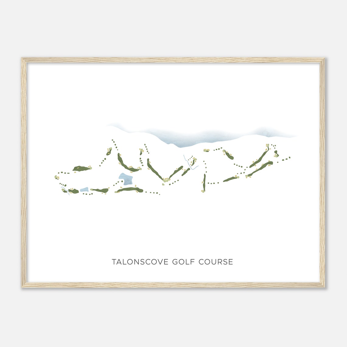 Talonscove Golf Course Utah Modern Minimalist Course Map Art Poster