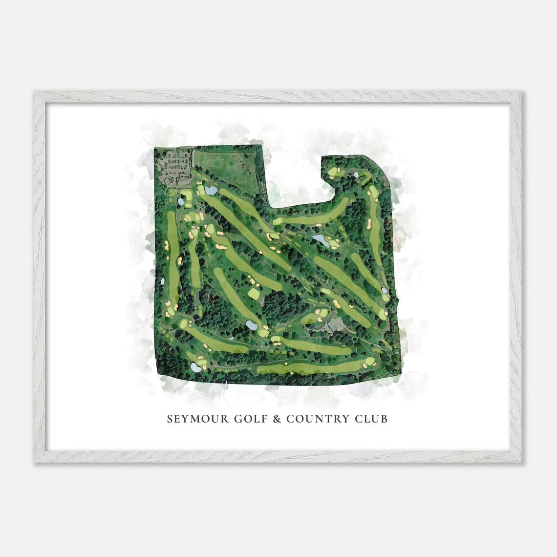 Seymour Golf & Country Club Canada Classic Watercolor Golf Map Poster - Image 3