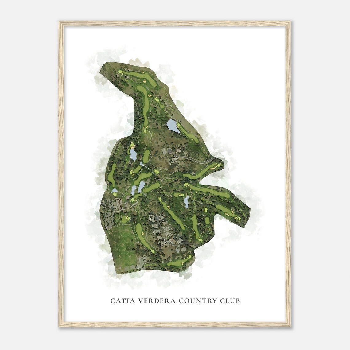 Catta Verdera Country Club Watercolor Aerial Map Course Art Poster - Image 2