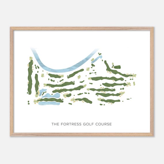 The Fortress Golf Course In Frankenmuth Michigan Modern Watercolor Map Golfer Gift Golf Wall Art Golf Poster Print Course Layout
