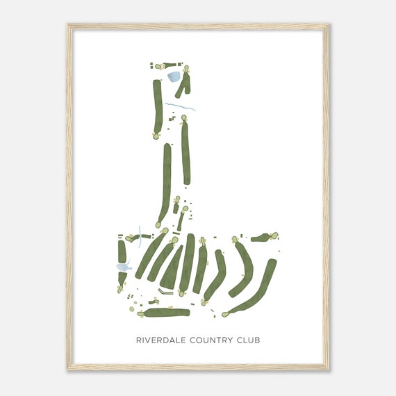 Riverdale Country Club Wisconsin Modern Watercolor Map Golfer Gift Golf Wall Art Golf Poster Print Course Layout