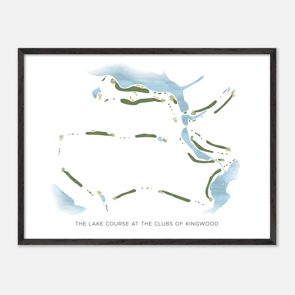 Lake Course Clubs of Kingwood Watercolor Lakeside Fairway Poster - Image 5