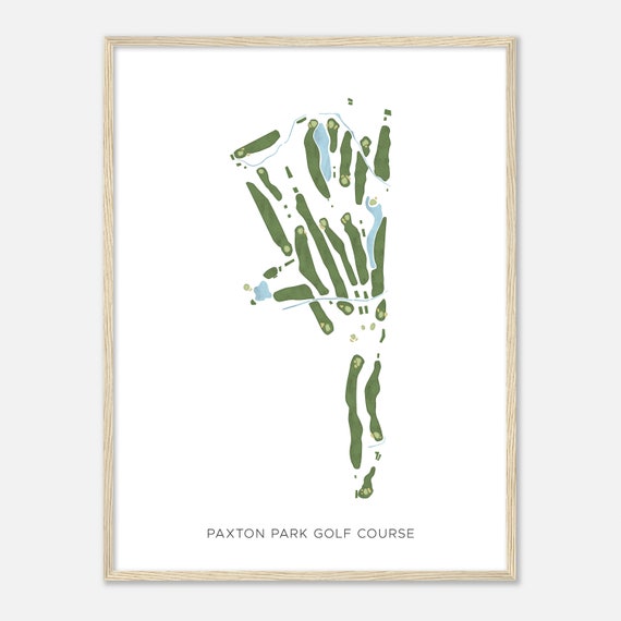 Paxton Park Golf Course Kentucky Modern Watercolor Map Golfer Gift Golf Wall Art Golf Poster Print Course Layout