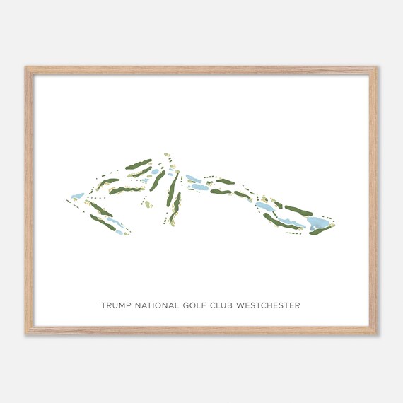 Trump National Golf Club Westchester NY Modern Minimalist Golf Poster