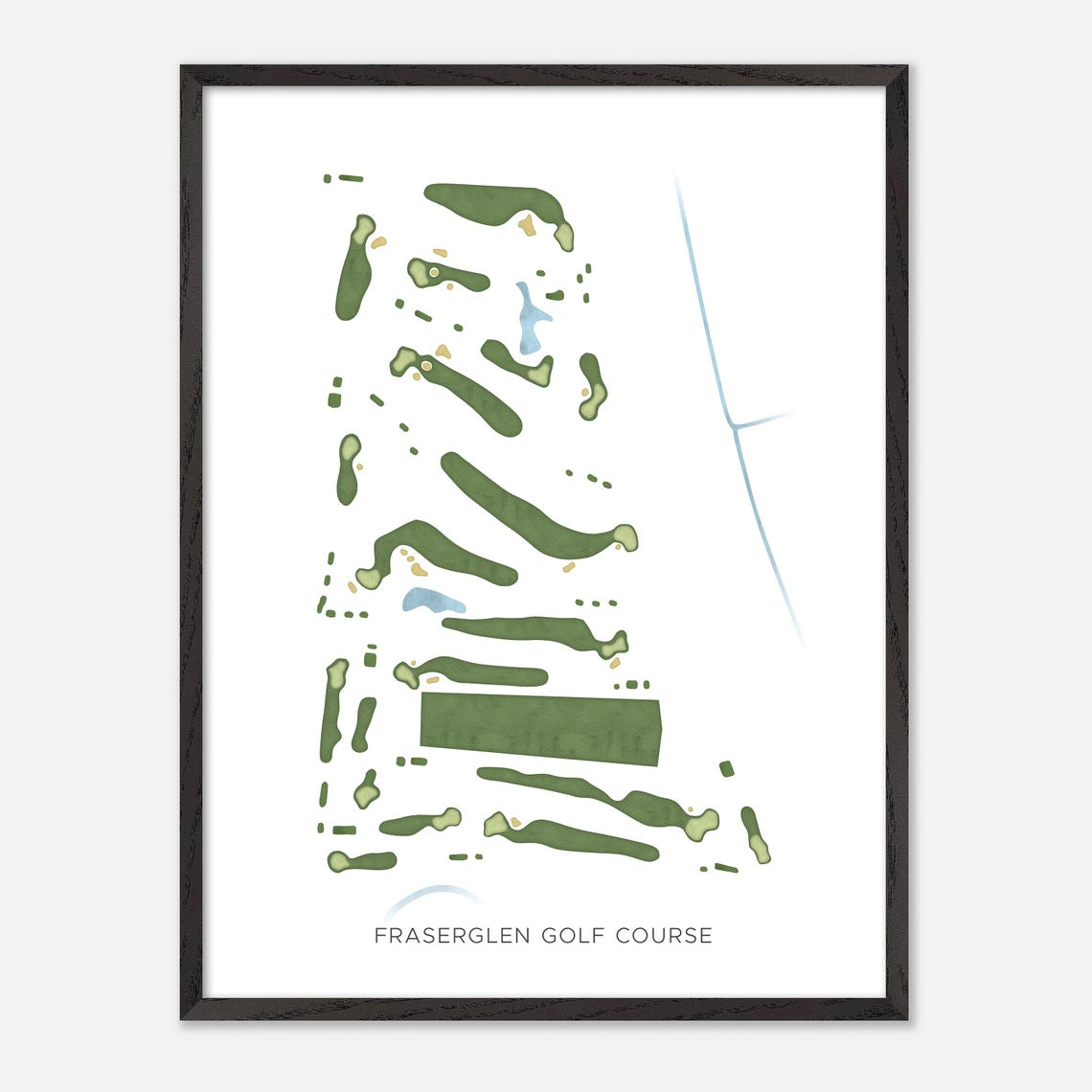 Fraserglen Golf Course Canada Minimalist Watercolor Golf Map Poster - Image 2