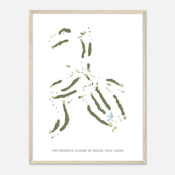 The Preserve Course At Grand View Lodge Minnesota Modern Watercolor Map Golfer Gift Golf Wall Art Golf Poster Print Course Layout