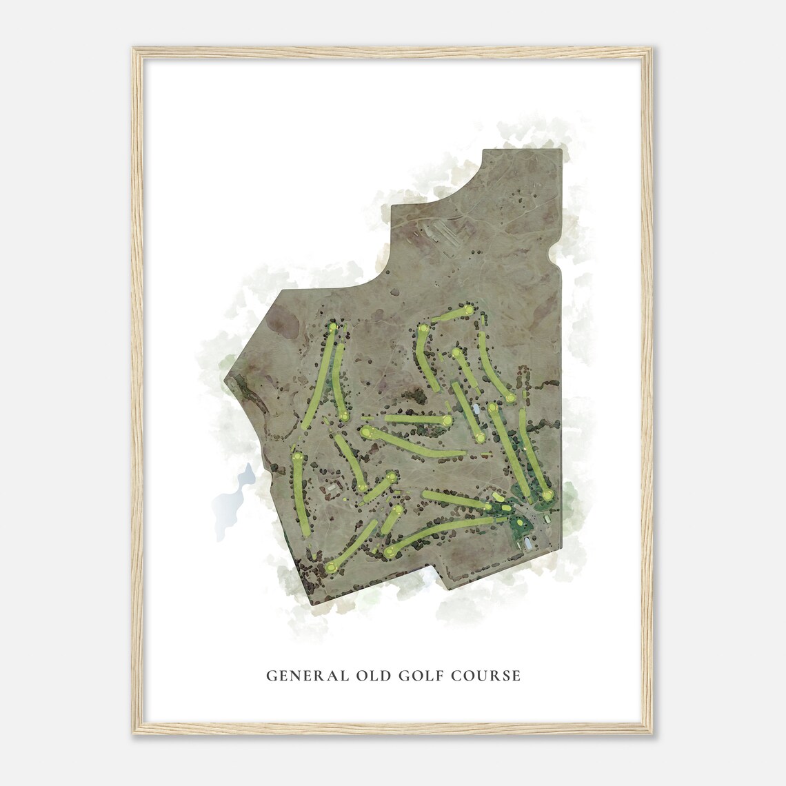 General Old Golf Course California Classic Watercolor Map Golfer Gift Golf Wall Art Golf Poster Print Course Layout - Image 2