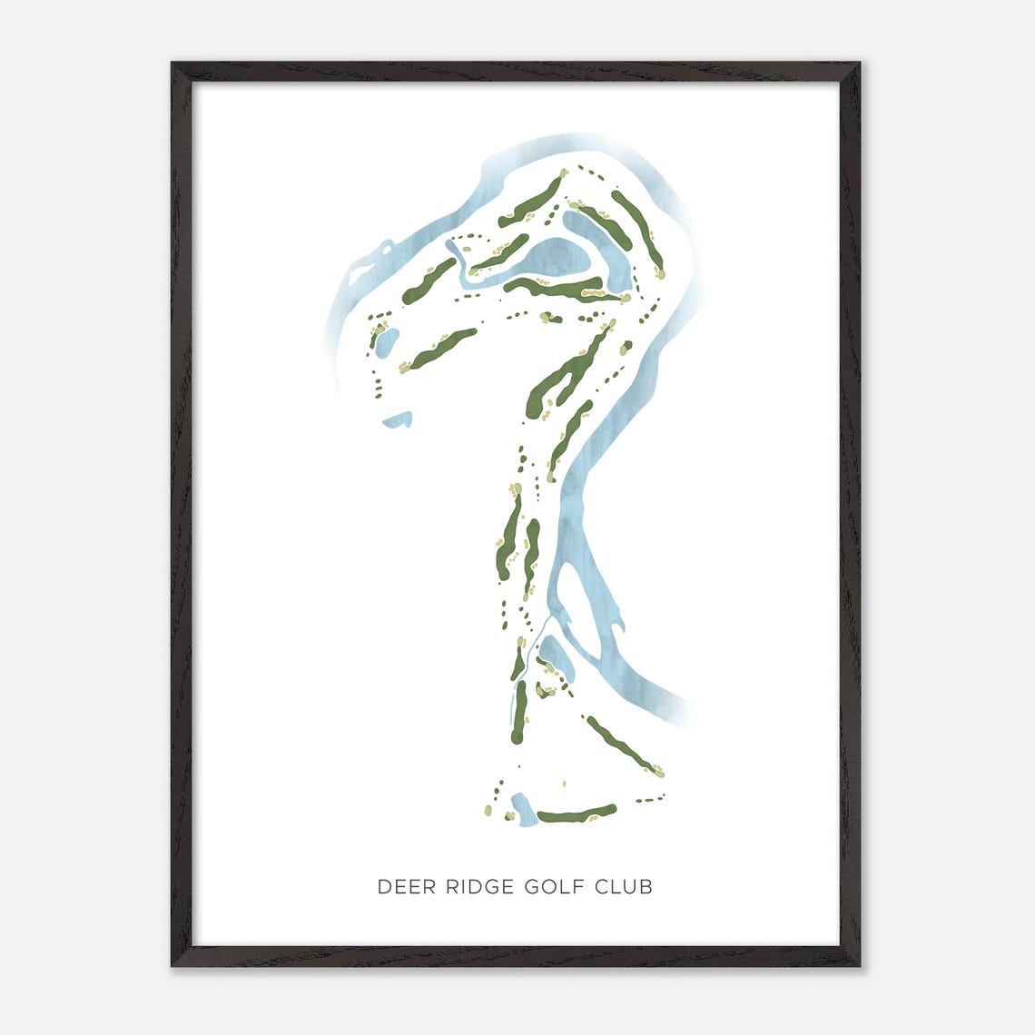 Deer Ridge Golf Club Canada Modern Scenic Watercolor Map Poster - Image 2