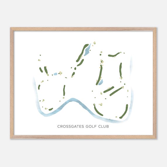 Crossgates Golf Club In Millersville Pennsylvania Modern Watercolor Map Golfer Gift Golf Wall Art Golf Poster Print