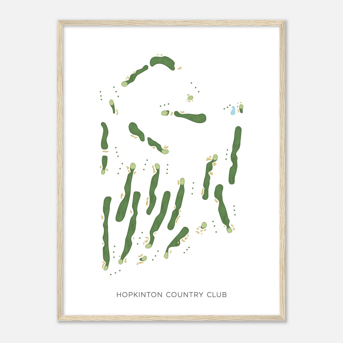 Hopkinton Country Club Massachusetts Minimalist Golf Map Poster - Image 2