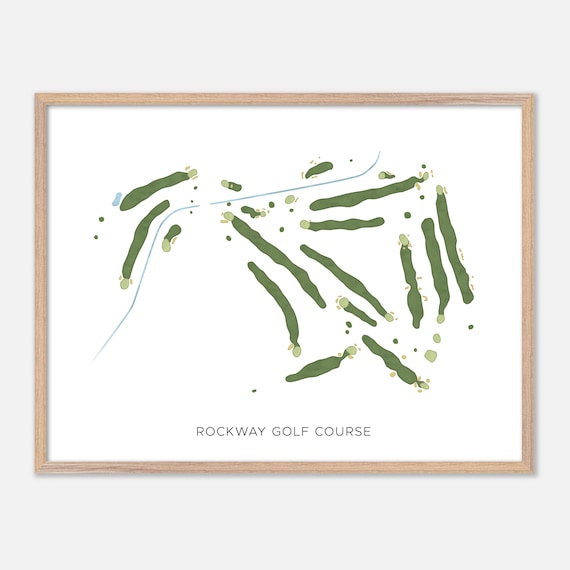Rockway Golf Course Canada Modern Watercolor Course Map Poster