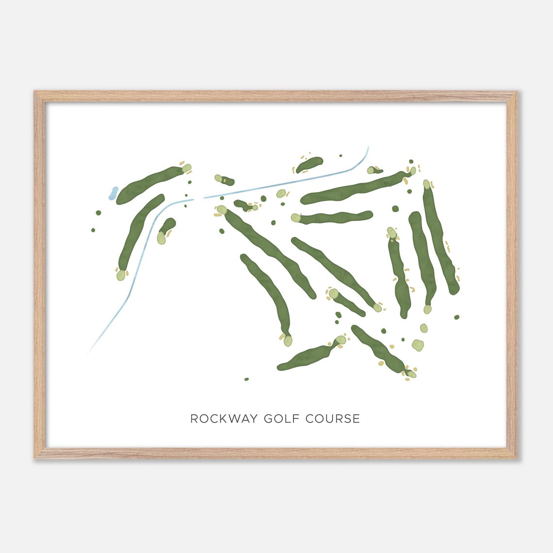 Rockway Golf Course Canada Modern Watercolor Course Map Poster