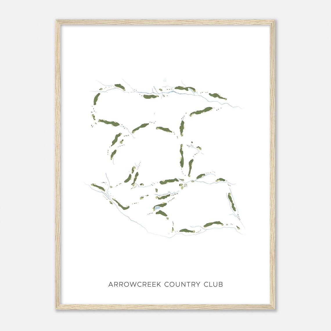 Arrowcreek Country Club Nevada Modern Watercolor Map Golfer Gift Golf Wall Art Golf Poster Print Course Layout