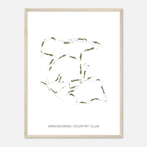 Arrowcreek Country Club Nevada Modern Watercolor Map Golfer Gift Golf Wall Art Golf Poster Print Course Layout