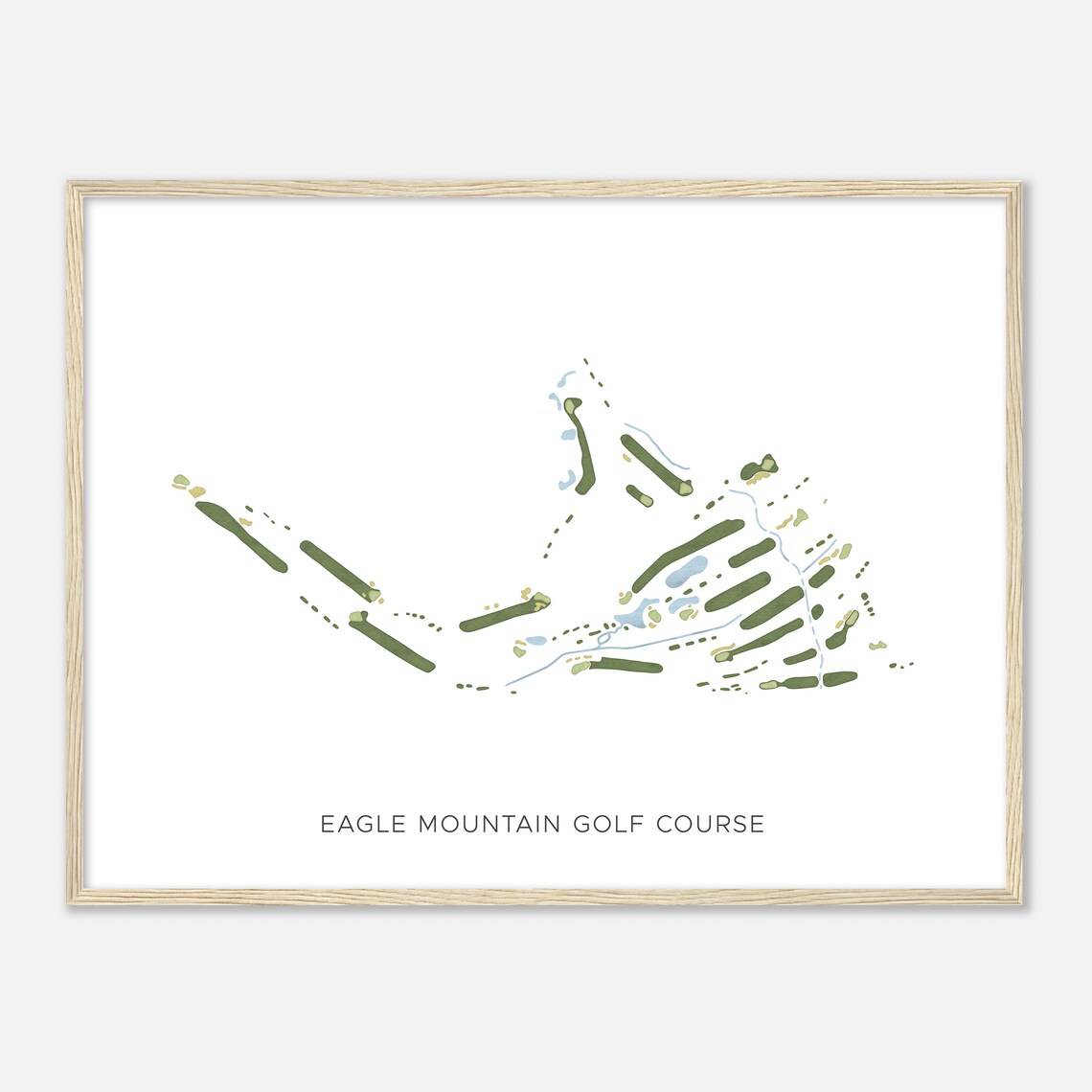 Eagle Mountain Golf Course Utah Modern Watercolor Map Golfer Gift Golf Wall Art Golf Poster Print Course Layout - Image 2
