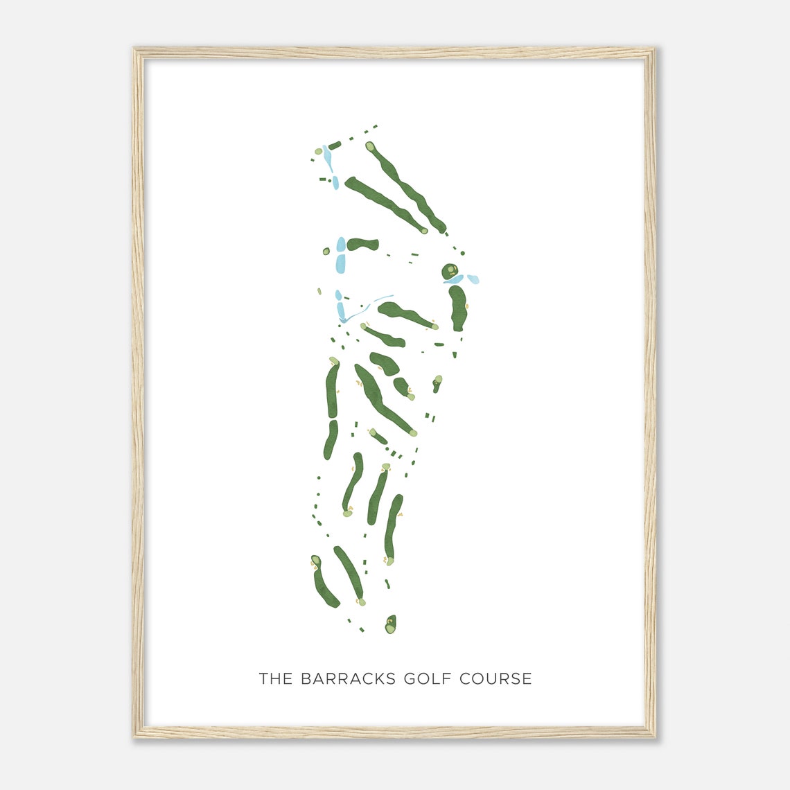 The Barracks Golf Course Modern Minimalist Course Map Poster - Image 2