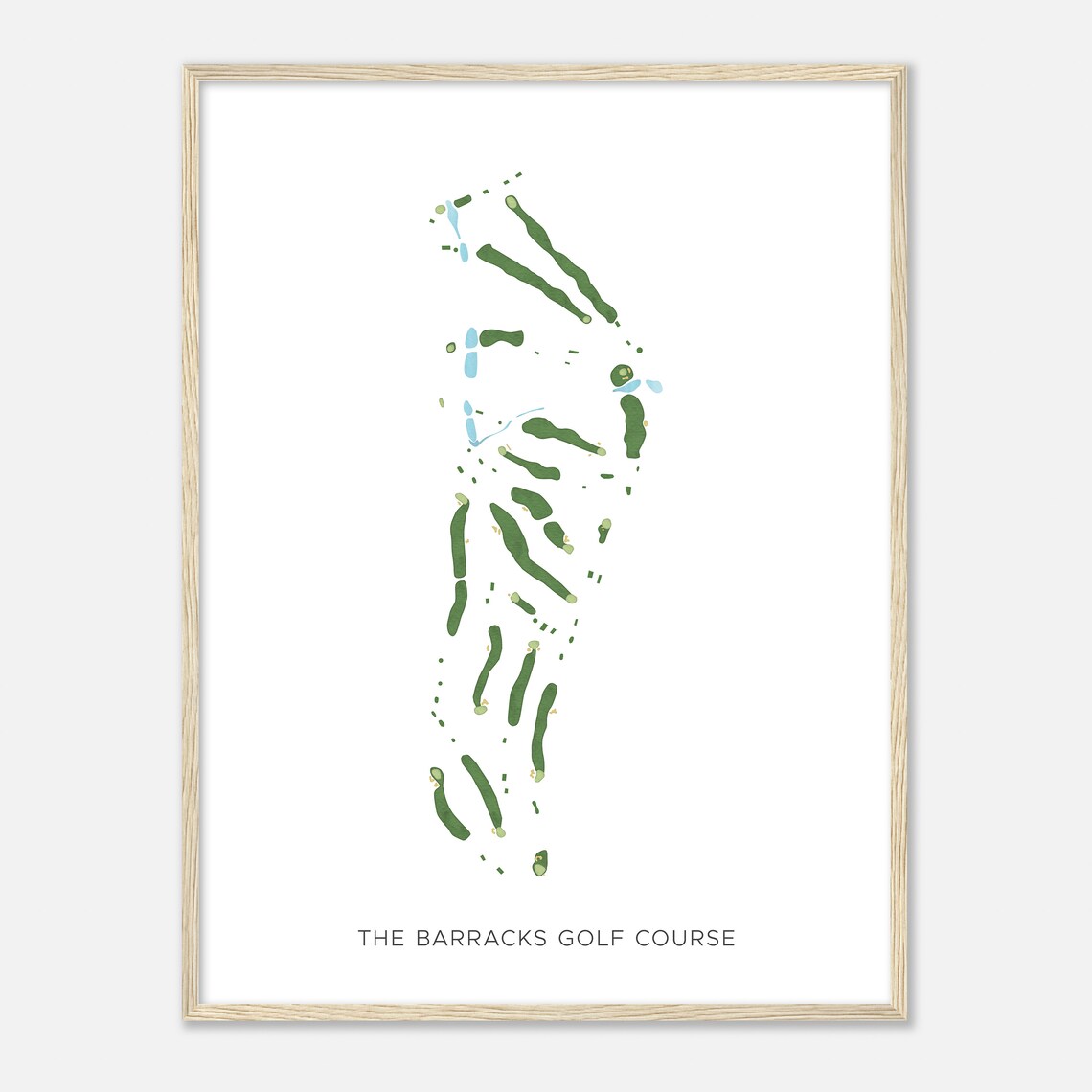 The Barracks Golf Course New York Modern Watercolor Map Golfer Gift Golf Wall Art Golf Poster Print Course Layout - Image 2