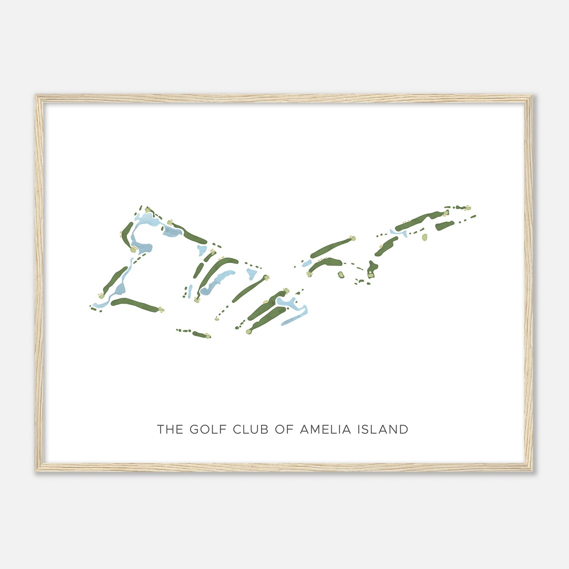 The Golf Club Of Amelia Island Florida Modern Golf Map Poster