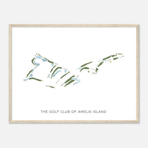 The Golf Club Of Amelia Island Florida Modern Golf Map Poster
