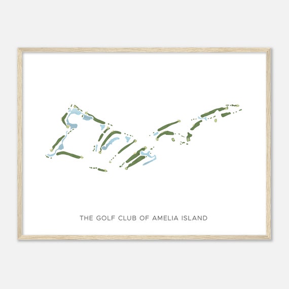 The Golf Club Of Amelia Island Florida Modern Watercolor Map Golfer Gift Golf Wall Art Golf Poster Print Course Layout