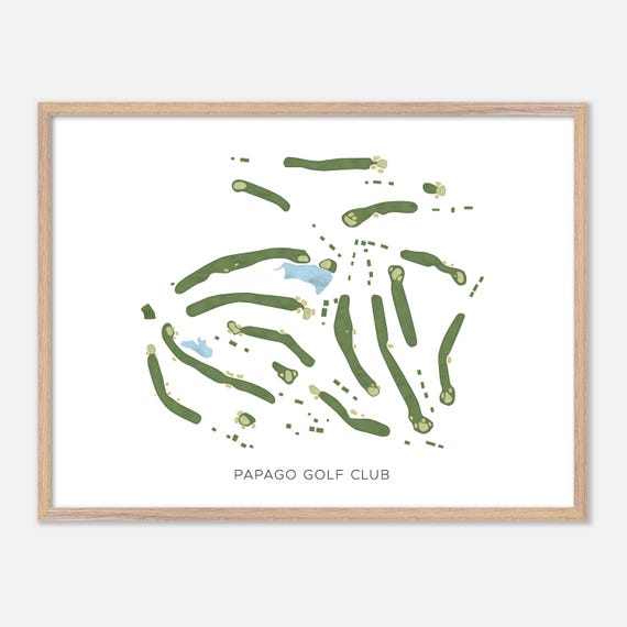 Papago Golf Club In Phoenix Arizona Modern Watercolor Map Golfer Gift Golf Wall Art Golf Poster Print Course Layout