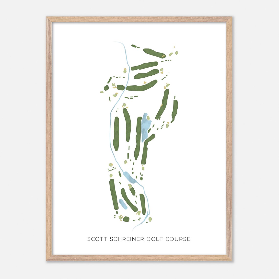 Scott Schreiner Golf Course Kerrville Texas Modern Watercolor Poster - Image 6