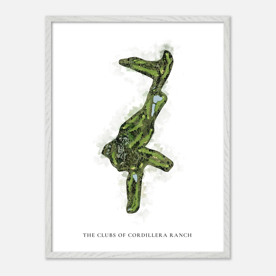 The Clubs of Cordillera Ranch Classic Watercolor Course Map Poster - Image 2