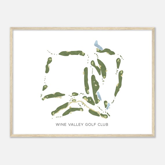 Wine Valley Golf Club Washington Modern Watercolor Map Golfer Gift Golf Wall Art Golf Poster Print Course Layout